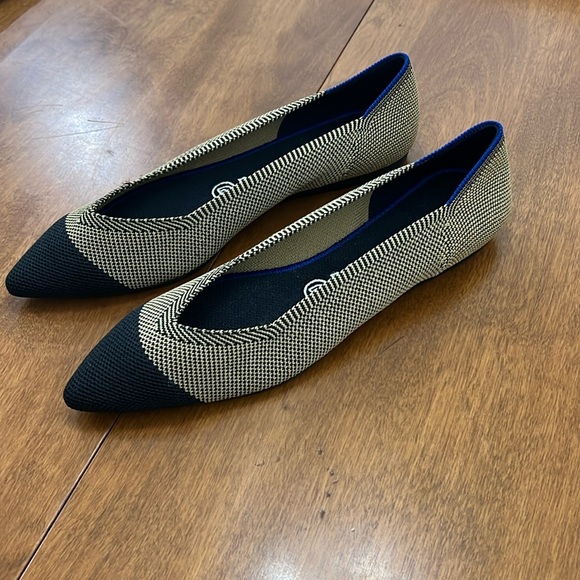 Rothy’s tan black flats Dune Retired - Picture 2 of 7